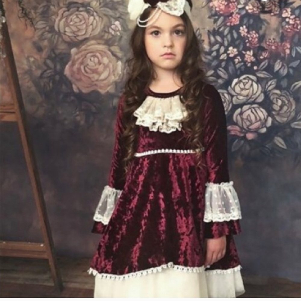 FRILLY FROCKS VELVET HI-LOW VINTAGE HOLIDAY DRESS GOWN 7